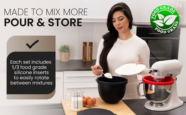 🔥Christmas 50% OFF - ✨Flour Funnel for Kitchen Aid Stand Mixer + Silicone Liners