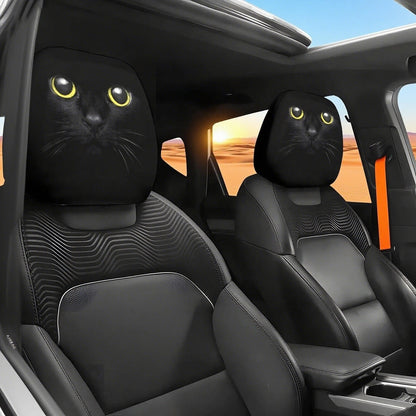 😆 Funny Cartoon Car Headrest Covers – 2PCS Universal Fit 🚗