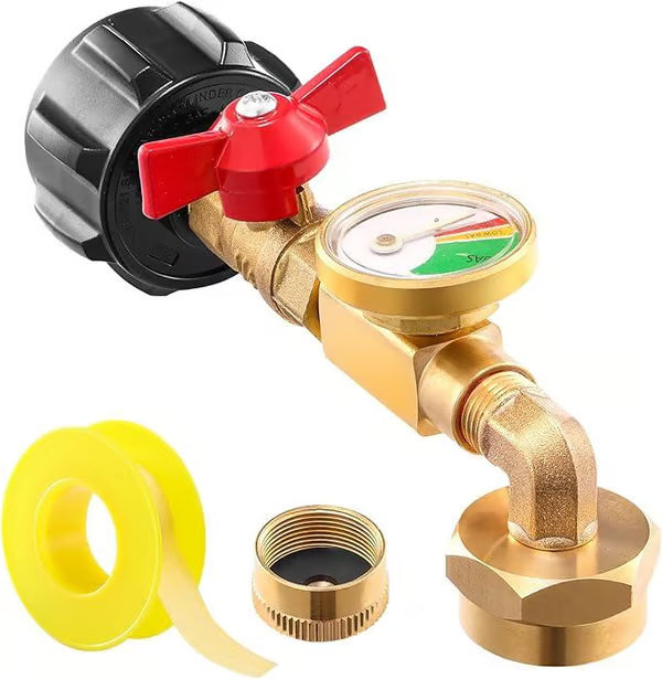 ✨This Week's Special Price💥 Top-Rated Propane Refill Elbow Adapter with Tank Gauge