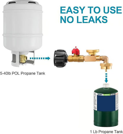 ✨This Week's Special Price💥 Top-Rated Propane Refill Elbow Adapter with Tank Gauge