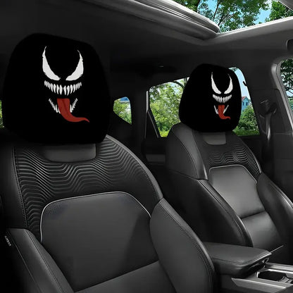 😆 Funny Cartoon Car Headrest Covers – 2PCS Universal Fit 🚗