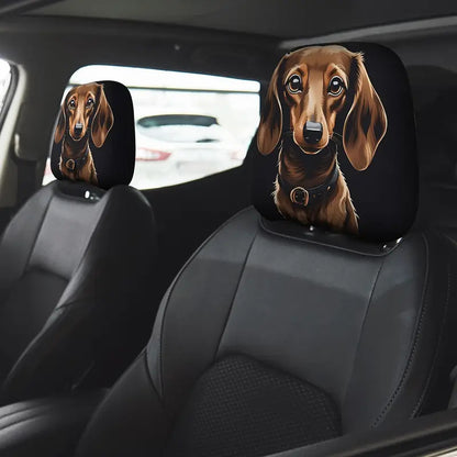 😆 Funny Cartoon Car Headrest Covers – 2PCS Universal Fit 🚗